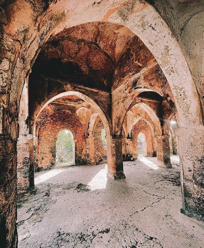 Great Mosque Kilwa Interior 1